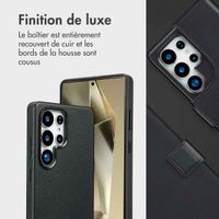 Accezz Étui de télephone portefeuille en cuir 2-en-1 avec MagSafe Samsung Galaxy S25 Ultra - Onyx Black