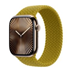 Apple Bracelet Solo tressé Apple Watch | 38/40/41/42 mm - Taille 4 - Chartreuse