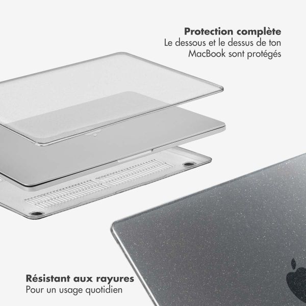 Selencia Coque Paillettes Apple MacBook Pro 16 pouces (2021 / 2023 M3 / 2024 M4 / 2026 M5) - Transparent