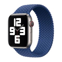 Apple Bracelet Solo tressé Apple Watch | 44/45/46/49 mm - Taille 10 - Atlantic Blue
