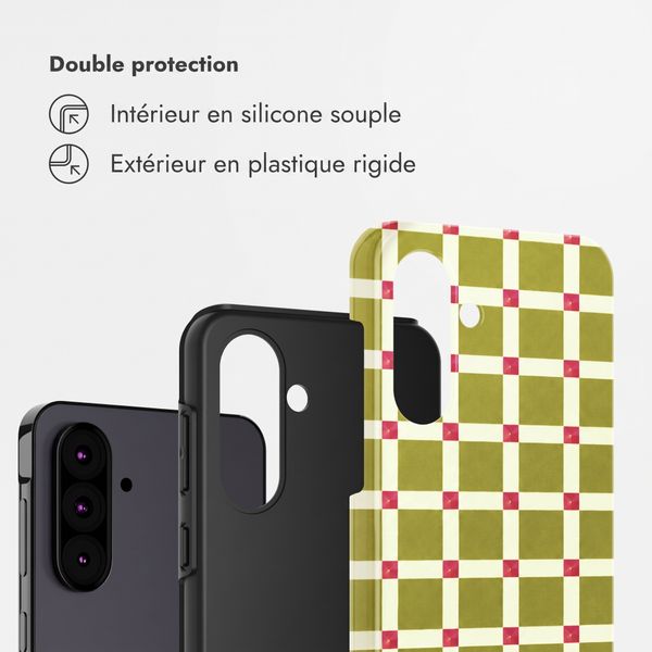 Selencia Coque arrière Vivid Samsung Galaxy A36 / A56 - Check This Olive