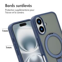 Accezz Coque Ring Stand avec MagSafe Apple iPhone 16 - Bleu