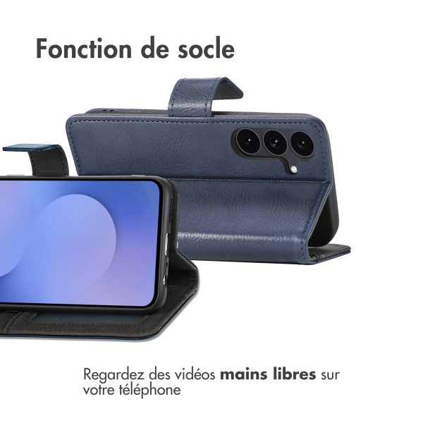 imoshion Étui de télephone portefeuille de luxe Samsung Galaxy S25 FE - Bleu foncé