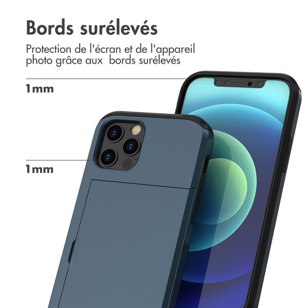 imoshion Coque arrière avec porte-cartes Apple iPhone 12 (Pro) - Bleu foncé