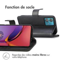 imoshion Étui de télephone portefeuille de luxe Motorola Moto G84 - Noir