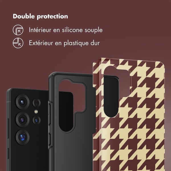 Selencia Coque arrière Vivid Samsung Galaxy S25 Ultra - Pied-de-Poule