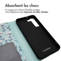 imoshion Étui de télephone portefeuille Design Samsung Galaxy S22 - Blue Flowers