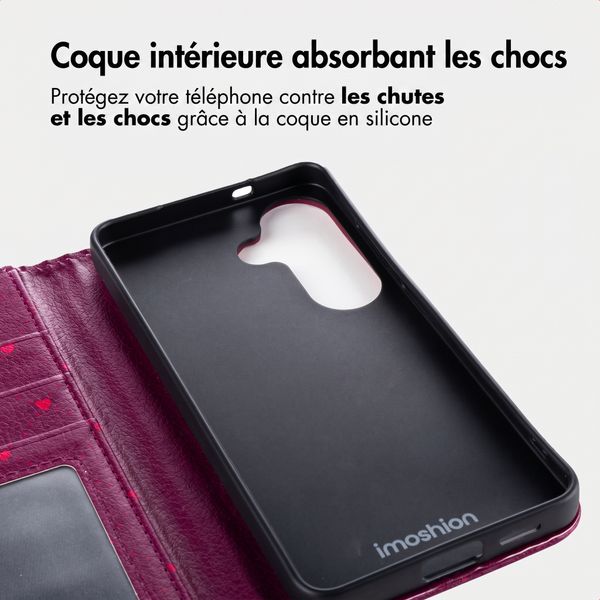 imoshion Étui de télephone portefeuille Design Samsung Galaxy S26 - Crush Check Coral Dust