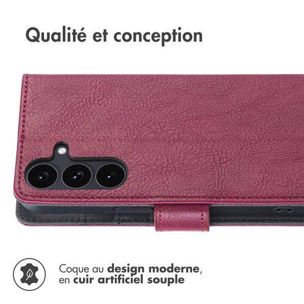 imoshion Étui de télephone portefeuille de luxe Samsung Galaxy S25 FE - Bordeaux