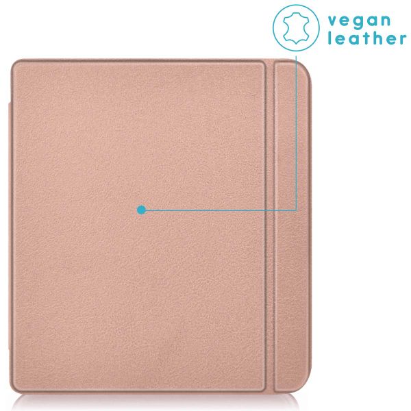 imoshion Étui de liseuse portefeuille Slim Hard Kobo Libra Colour - Rose Doré