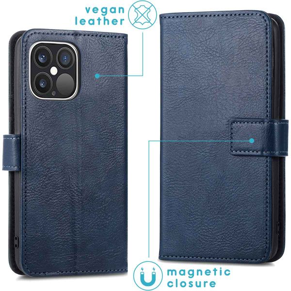 imoshion Étui de télephone portefeuille de luxe Apple iPhone 13 Pro - Bleu foncé