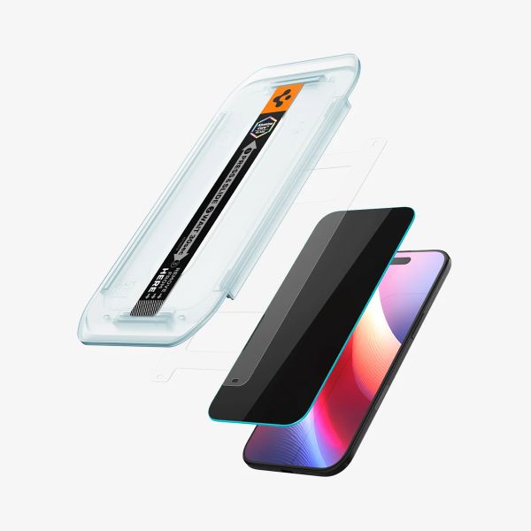 Spigen Protection d'écran en verre trempé GLAStR Privacy Applicator - lot de 2 Apple iPhone Air