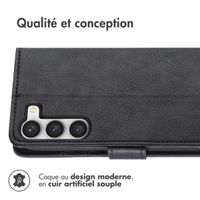 imoshion Étui de télephone portefeuille de luxe Samsung Galaxy S23 Plus - Noir