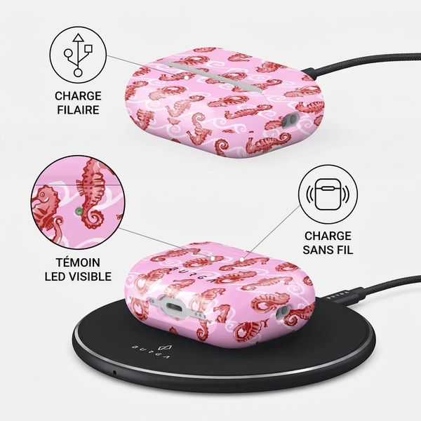 Burga Coque rigide Apple AirPods Pro 3 - Coral Reef