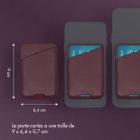 Accezz Porte-cartes en cuir - Compatible avec MagSafe et Qi2 - Heath Purple