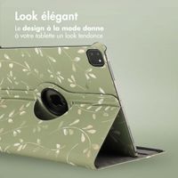 imoshion Coque tablette Design rotatif à 360° Apple iPad Air 13 pouces (2026) M4 / (2025) M3 / (2024) M2 - Green Flowers