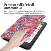 imoshion Design Slim Hard Case Sleepcover Amazon Kindle (2024) / Amazon Kindle (2022) 11th gen - Flower Watercolor