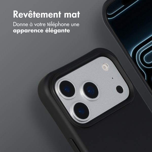 imoshion Coque arrière Color avec cordon amovible et MagSafe Apple iPhone 17 Pro Max - Noir