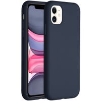 Accezz Coque Liquid Silicone Apple iPhone 11 - Bleu foncé
