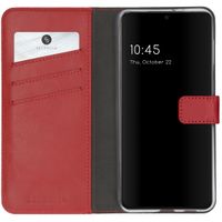 Selencia Étui portefeuille en cuir véritable Samsung Galaxy S21 - Rouge