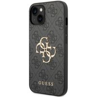 Guess Coque 4G Metal Logo Backcover Apple iPhone 14 - Gris