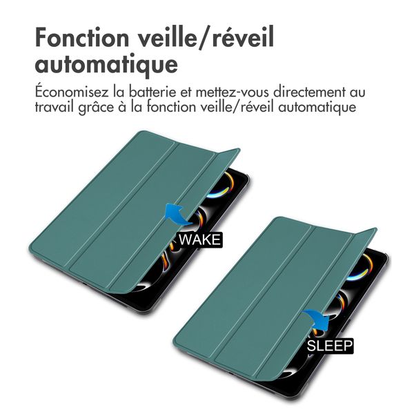 imoshion Coque tablette Trifold Apple iPad Pro 11 (2025) M5 / (2024) M4 - Vert foncé