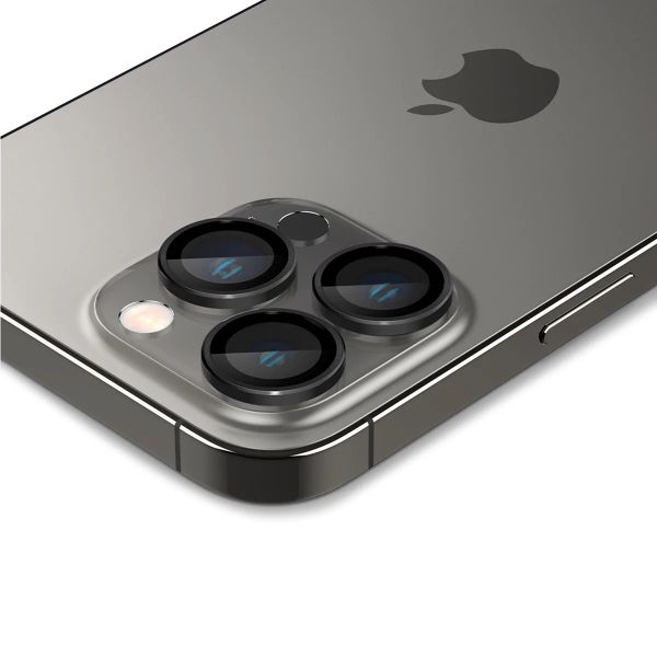 Spigen Optik Pro EZ Fit Lens Protector - Protection d'objectif de caméra (lot de 2) Apple iPhone 16 Pro (Max) / 15 Pro (Max) / 14 Pro (Max) - Black