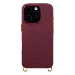 Selencia Coque arrière Rivièra avec MagSafe avec crochets amovibles Apple iPhone 16 Pro Max - Bold Burgundy