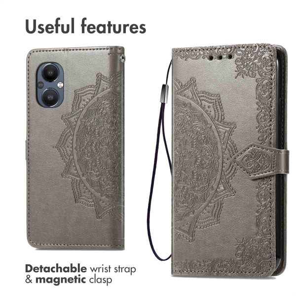 imoshion Etui de télephone Mandala Oppo Reno8 Lite - Gris