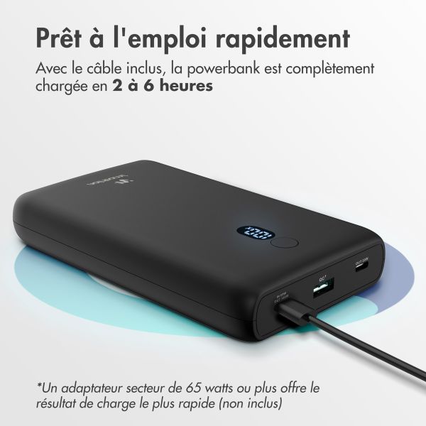 imoshion Powerbank 20 000 mAh - Quick Charge et Power Delivery - 100W - Noir