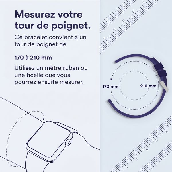 imoshion Bracelet magnétique milanais  - Connexion universelle 22 mm - Taille M - Noir