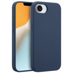 Accezz Coque Liquid Silicone avec MagSafe Apple iPhone 17e / 16e - Bleu foncé