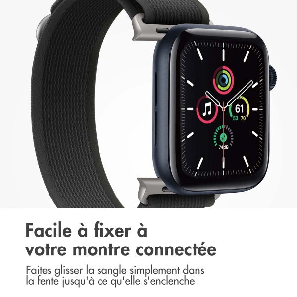 imoshion Bracelet Trail en nylon Apple Watch | 44/45/46/49 mm - Noir