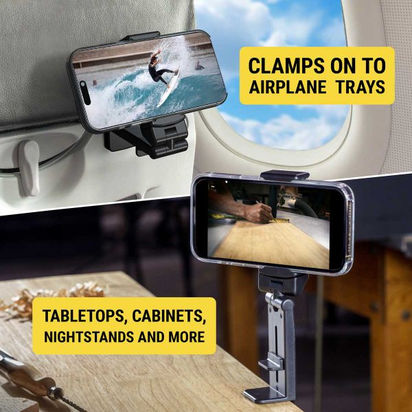 Scosche Travel Mount - Support téléphone – Réglable – À pince – Noir