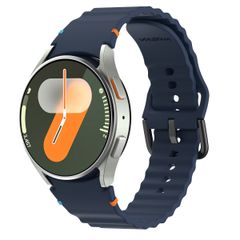 imoshion Bracelet Wave en silicone Samsung Galaxy Watch 4 / 5 / 6 / 7 / FE (20 mm) - Bleu foncé