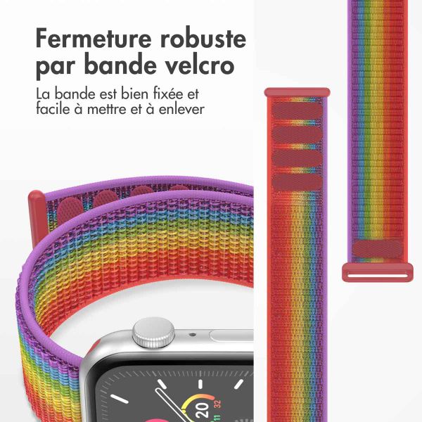 imoshion Bracelet en nylon Apple Watch | 38/40/41/42 mm - Rainbow