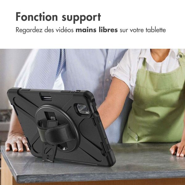 imoshion Coque tablette avec dragonne et bandoulière Lenovo Tab P11 Pro - Noir