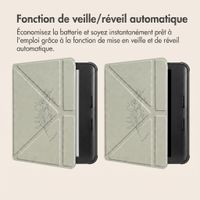 imoshion Étui de liseuse portefeuille design Pliable Kobo Libra Colour - Floral Green