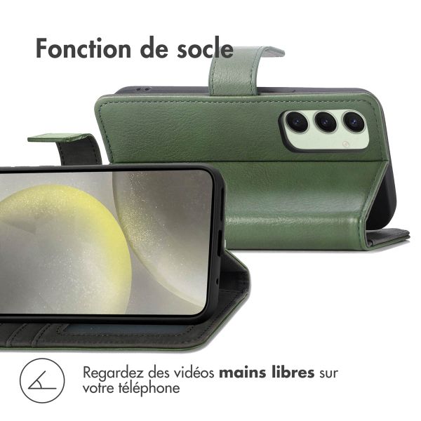 imoshion Étui de télephone portefeuille de luxe Samsung Galaxy S24 FE - Vert