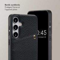 Selencia Coque de télephone Nova avec cordon et porte-cartes Samsung Galaxy S25 / S24 - Noir