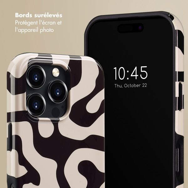 Selencia Coque arrière Vivid avec MagSafe Apple iPhone 16 Pro - Art Wave Black