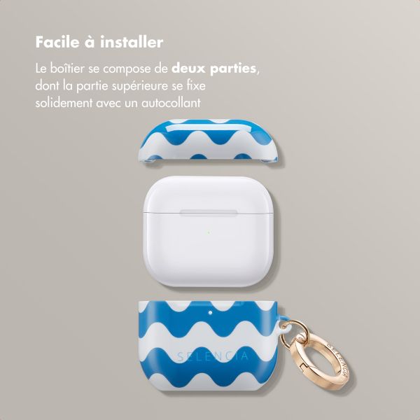 Selencia Coque Vivid  Apple Airpods 4 - Wave Vibes Classic Blue