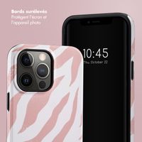 Selencia Coque arrière Vivid Apple iPhone 14 Pro Max - Colorful Zebra Old Pink