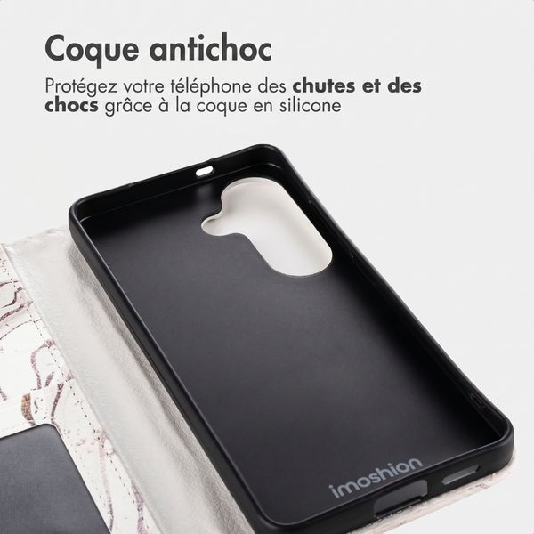imoshion Étui de télephone portefeuille Design Samsung Galaxy S26 - Sandy Marble
