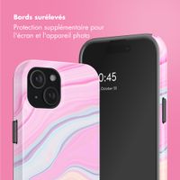 Selencia Coque arrière Vivid avec MagSafe Apple iPhone 15 - Pastel Lipstick Marble