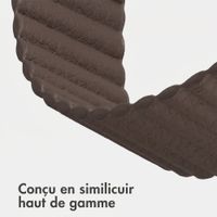 imoshion Bracelet magnétique en cuir synthétique Apple Watch | 44/45/46/49 mm - Marron foncé