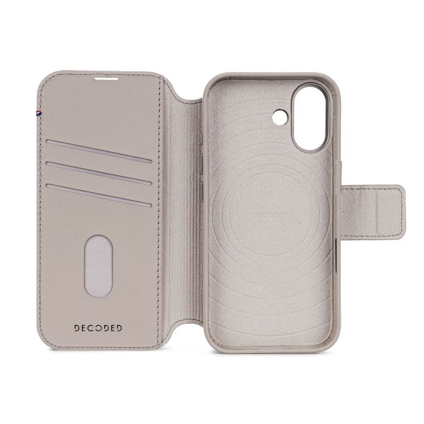 Decoded Portefeuille détachable 2 en 1 en cuir MagSafe Apple iPhone 17 - Solid Clay