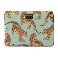 Wouf Daily Pochette ordinateur 13-14 pouces - Emerald Leopard