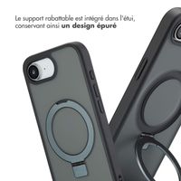 Accezz Coque Ring Stand avec MagSafe Apple iPhone 17e / 16e - Noir
