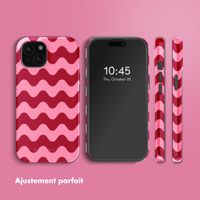 Selencia Coque arrière Vivid avec MagSafe Apple iPhone 15 - Wave Vibes Lipstick